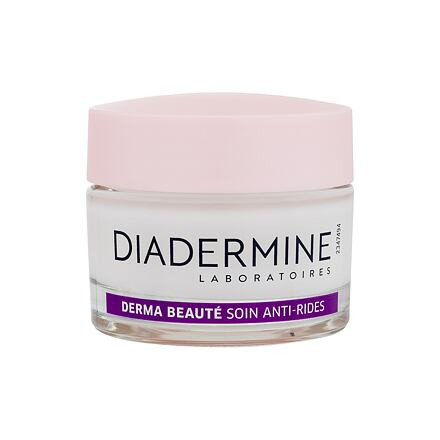 Diadermine Derma Beauty Anti-Wrinkle Day & Night Cream dámský zpevňující a vyhlazující pleťový krém 50 ml pro ženy poškozená krabička