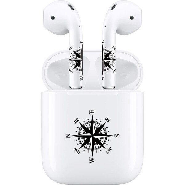 RockMax skin Art dekorativní nálepka pro AirPods 1/2 Gen.+nabíjecí pouzdro Kompas