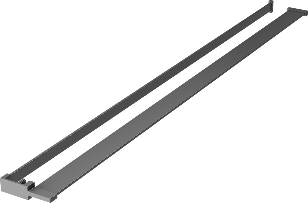 MEXEN Držák na ručníky s poličkou pro sprchovou zástěnu grafit metal 800-02-95