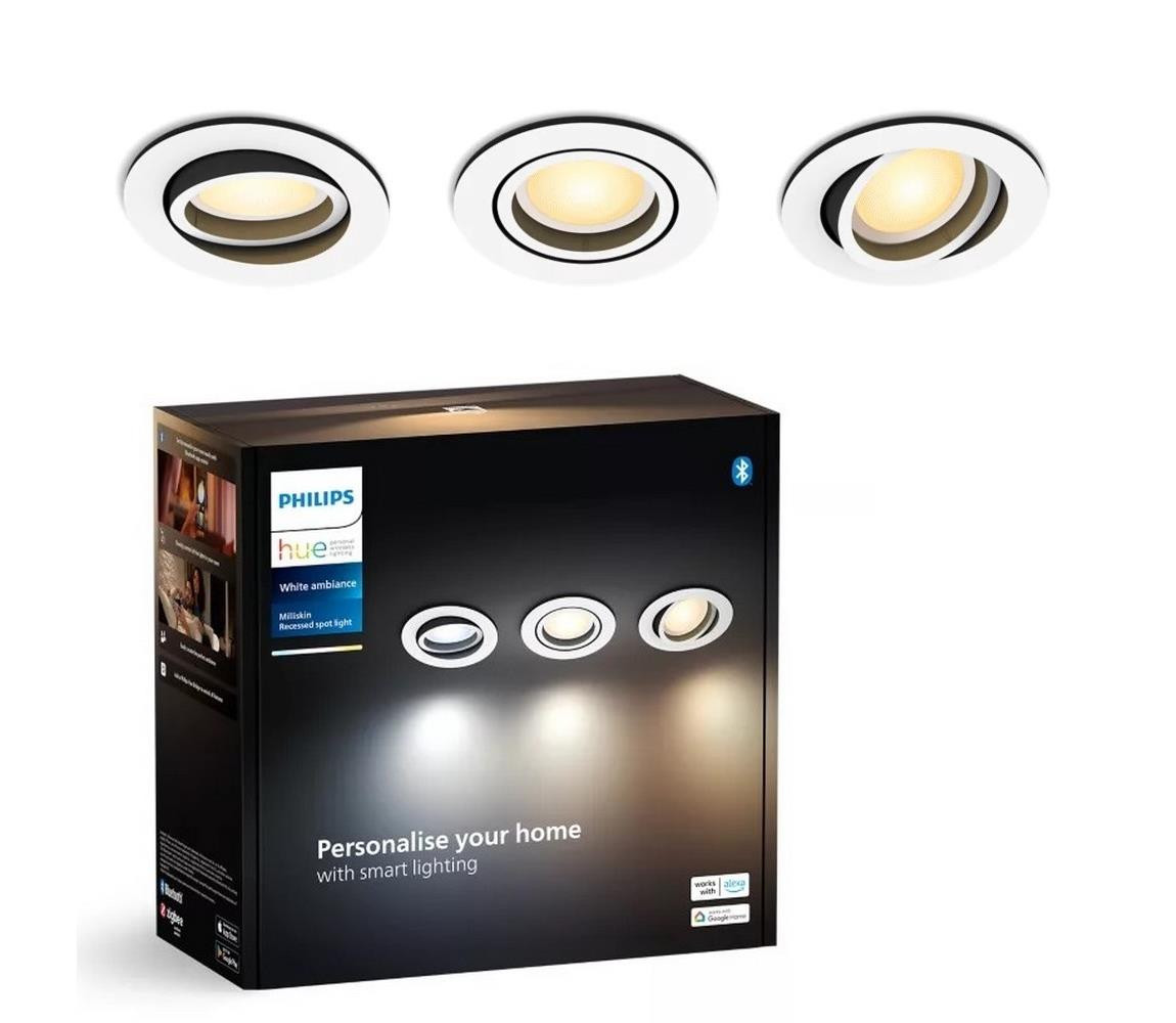 Philips Philips-SADA 3xLED Stmívatelné podhledové svítidlo Hue MILLISKIN 1xGU10/4,2W/230