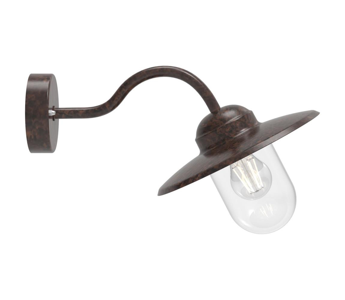 Nordlux Nordlux - Venkovní nástěnná lampa LUXEMBOURG 1xE27/60W/230V IP54 hnědá/patina