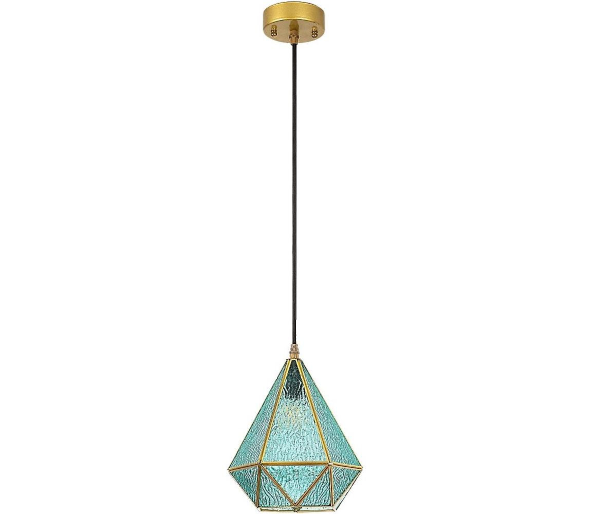 Rabalux Rabalux 72244 - Lustr na lanku NORAH 1xE14/40W/230V modrá/zlatá