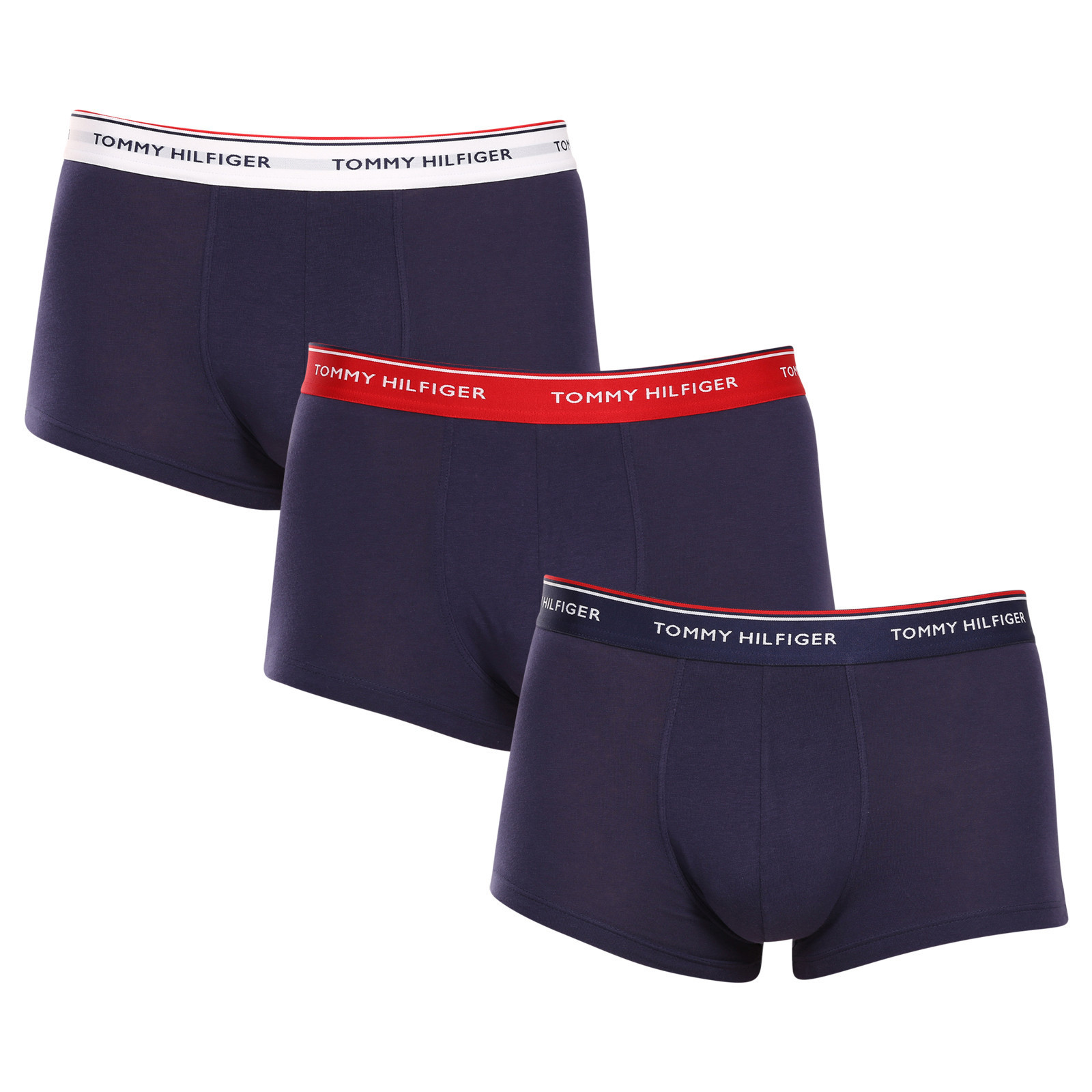 3PACK pánské boxerky Tommy Hilfiger nadrozměr tmavě modré (1U87905252 05G) 3XL