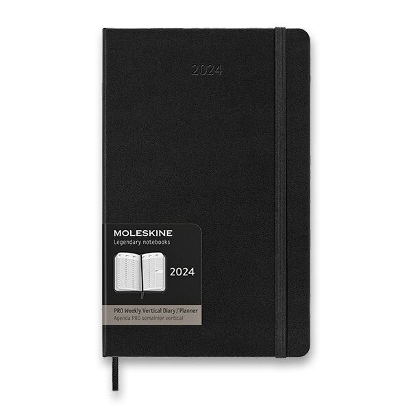 Diář Moleskine PRO 2024 ČERNÝ - týdenní - tvrdé desky - L 1206/5723817