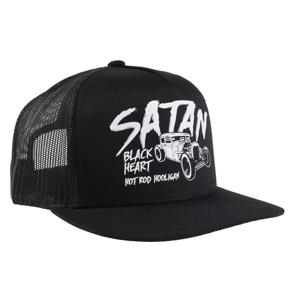 kšiltovka BLACK HEART - SATAN - BLACK