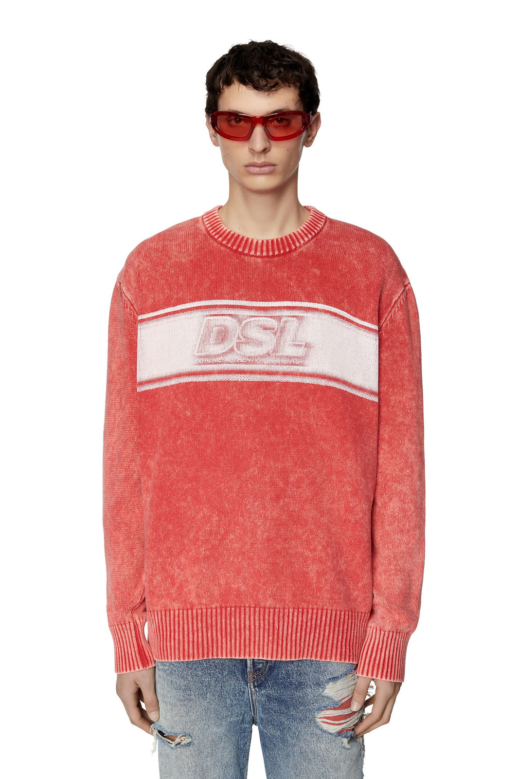 Diesel Sweater - K-ORTEZ KNITWEAR red