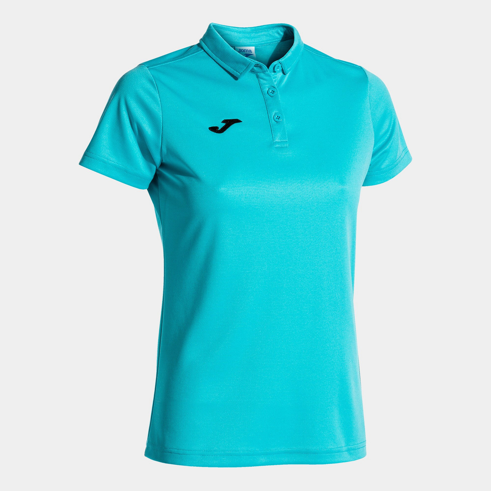 Dámské triko Joma Hobby Women Polo Shirt S/S Fluor Turquoise