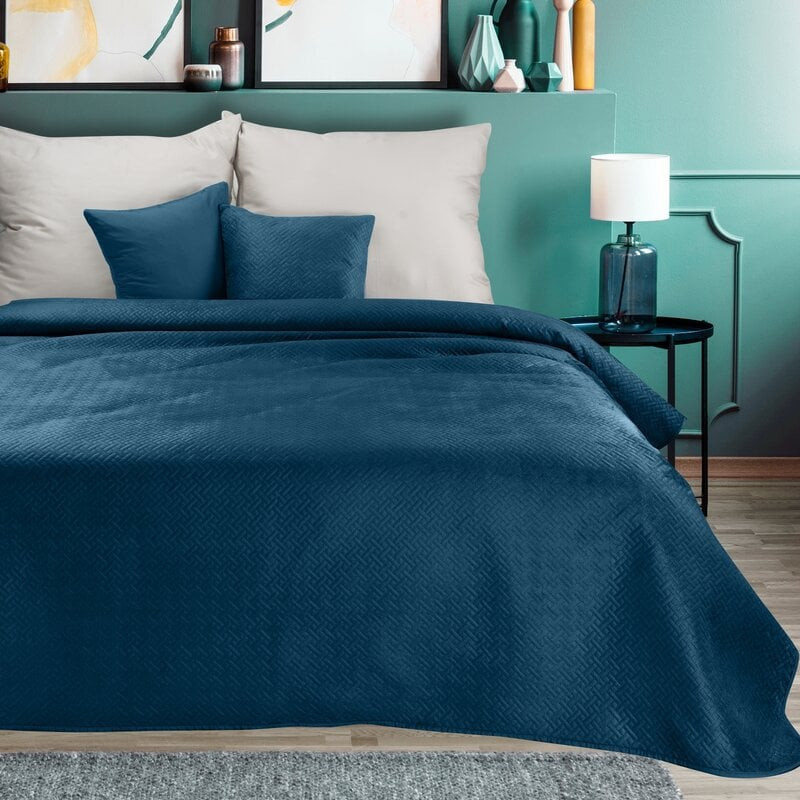 Eurofirany Unisex's Bedspread 389823 Navy Blue