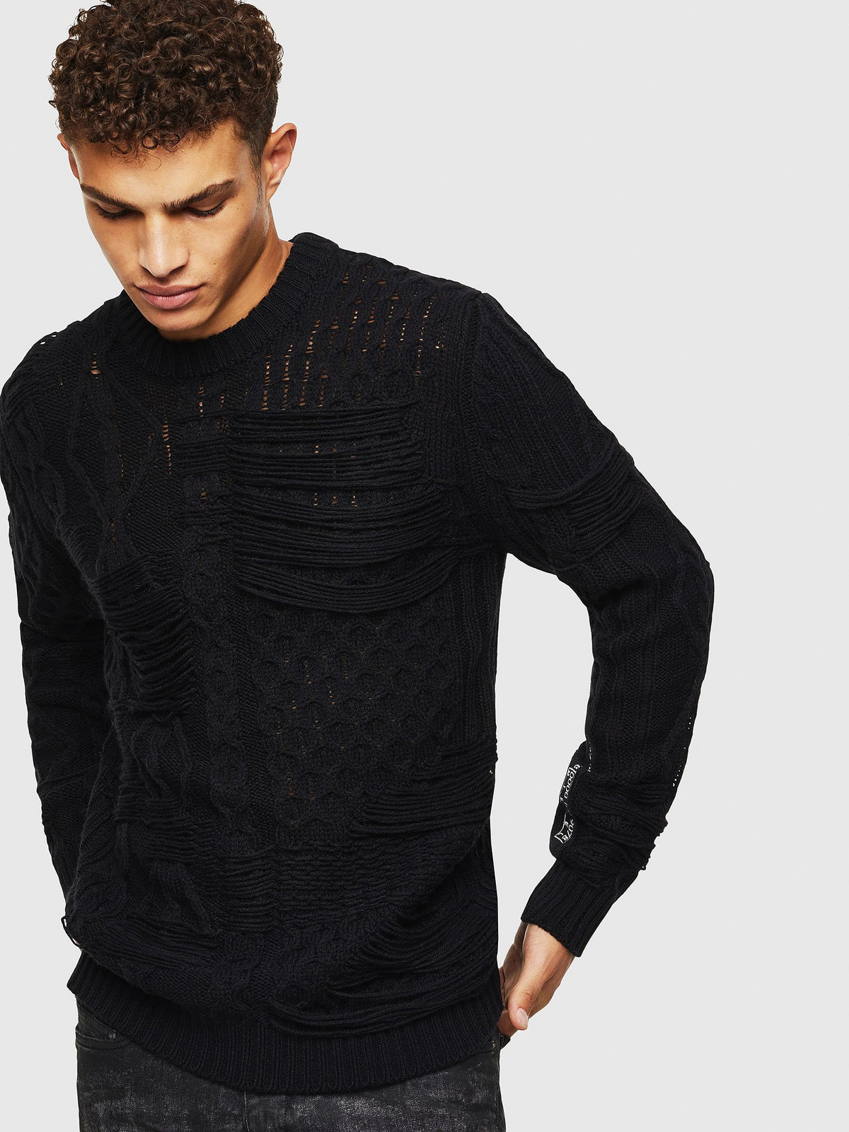 Diesel Sweater - KBRIGLY PULLOVER black