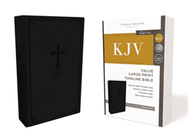 Kjv, Value Thinline Bible, Large Print, Leathersoft, Black, Red Letter Edition, Comfort Print (Thomas Nelson)(Imitation Leather)