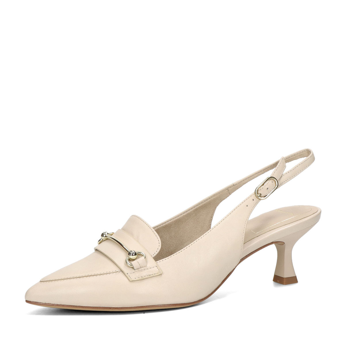 Tamaris dámské kožené sandály - béžové - 36