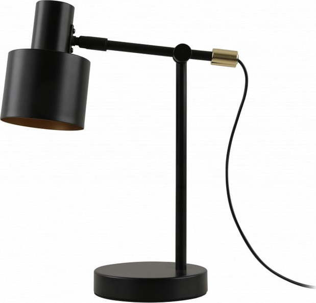 Černá stolní lampa s kovovým stínidlem (výška 35 cm) Selvia II – GTV