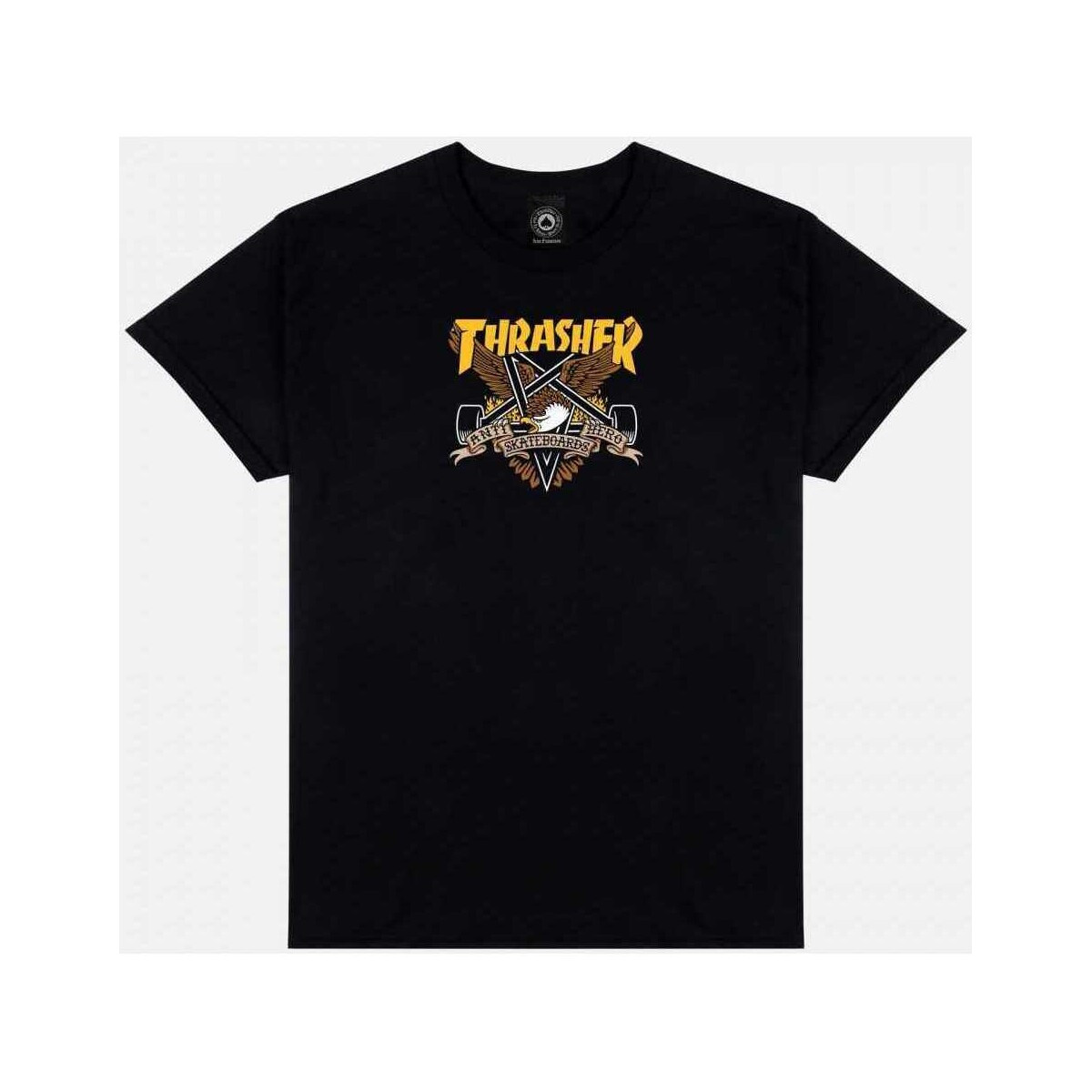 Thrasher  T-shirt eaglegram  Černá