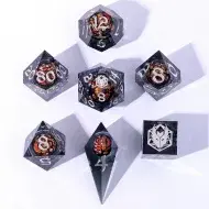 HYMGHO Always Watching Sphere Of Many Eyes Sharp Edge Resin Dice Set - Yellow