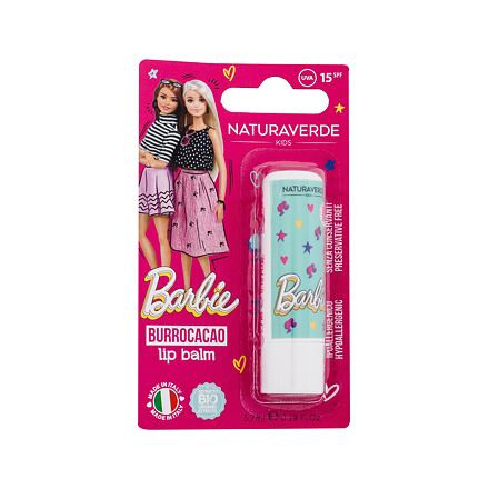 Naturaverde Barbie Lip Balm ochranný a hydratační balzám na rty s jahodovou příchutí 5.7 ml