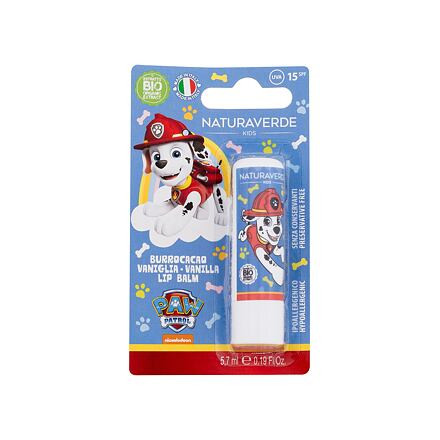 Naturaverde Paw Patrol Lip Balm ochranný a hydratační balzám na rty s vanilkovou příchutí 5.7 ml