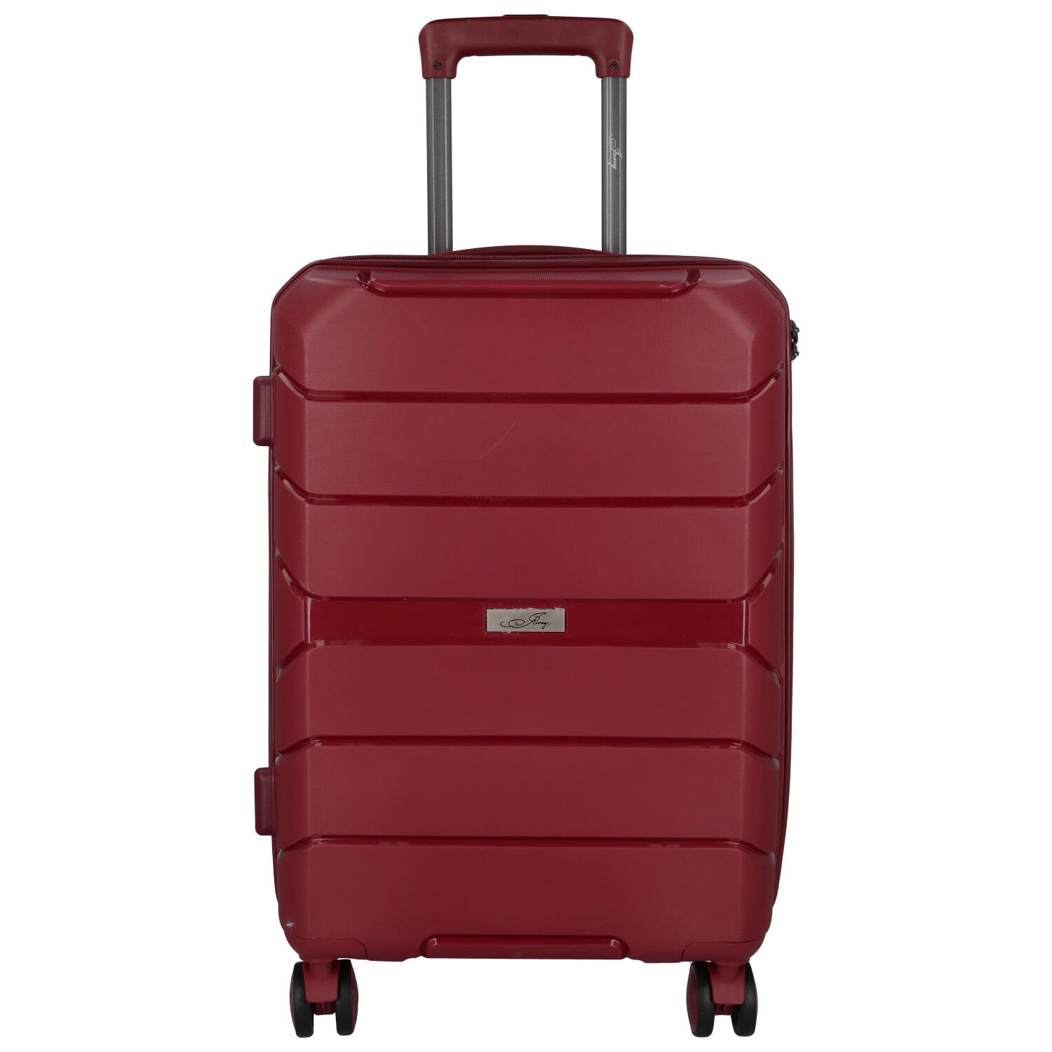 Cestovní plastový kufr Franco velikosti S, vínový