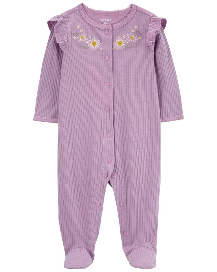 CARTER'S Overal na druky Sleep&Play Purple Floral holka NB/vel. 56