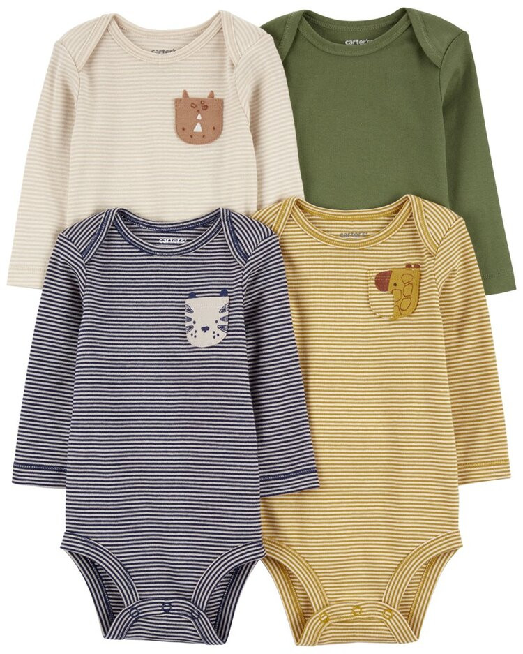 CARTER'S Body dlouhý rukáv Navy/Olive Animal kluk 4ks 24m/vel. 92