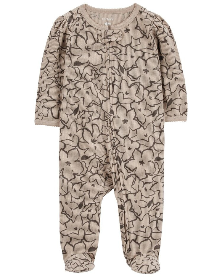 CARTER'S Overal na zip Sleep&Play Khaki Floral holka 6m/vel. 68