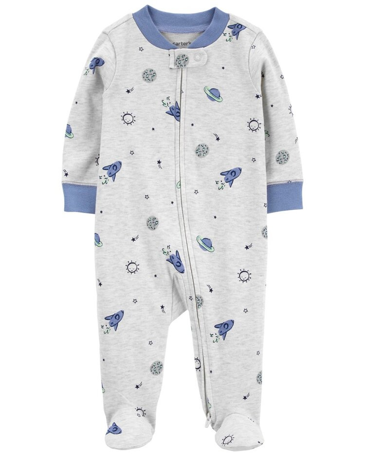 CARTER'S Overal na zip Sleep&Play Gray Planet kluk 3m/vel. 62