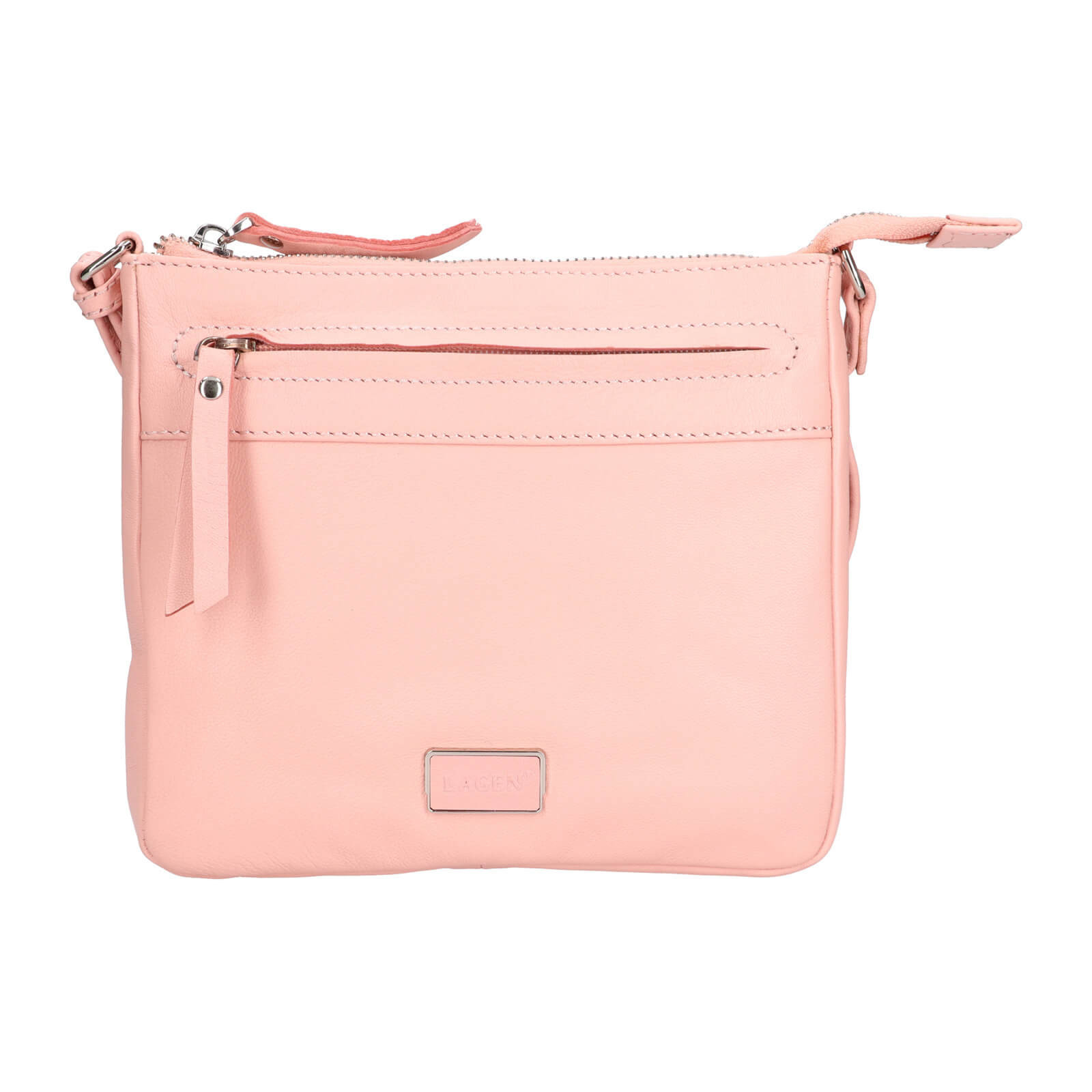 Dámská kožená crossbody kabelka Lagen Hesper - růžová