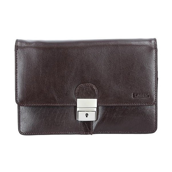 Pánské kožené etue Lagen Marko - tmavě hnědá
