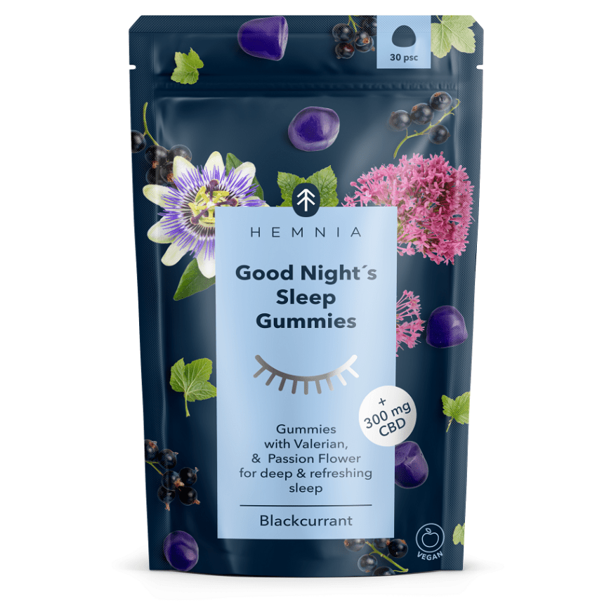 HEMNIA Good night sleep gummies + 300 mg CBD 30 kusů