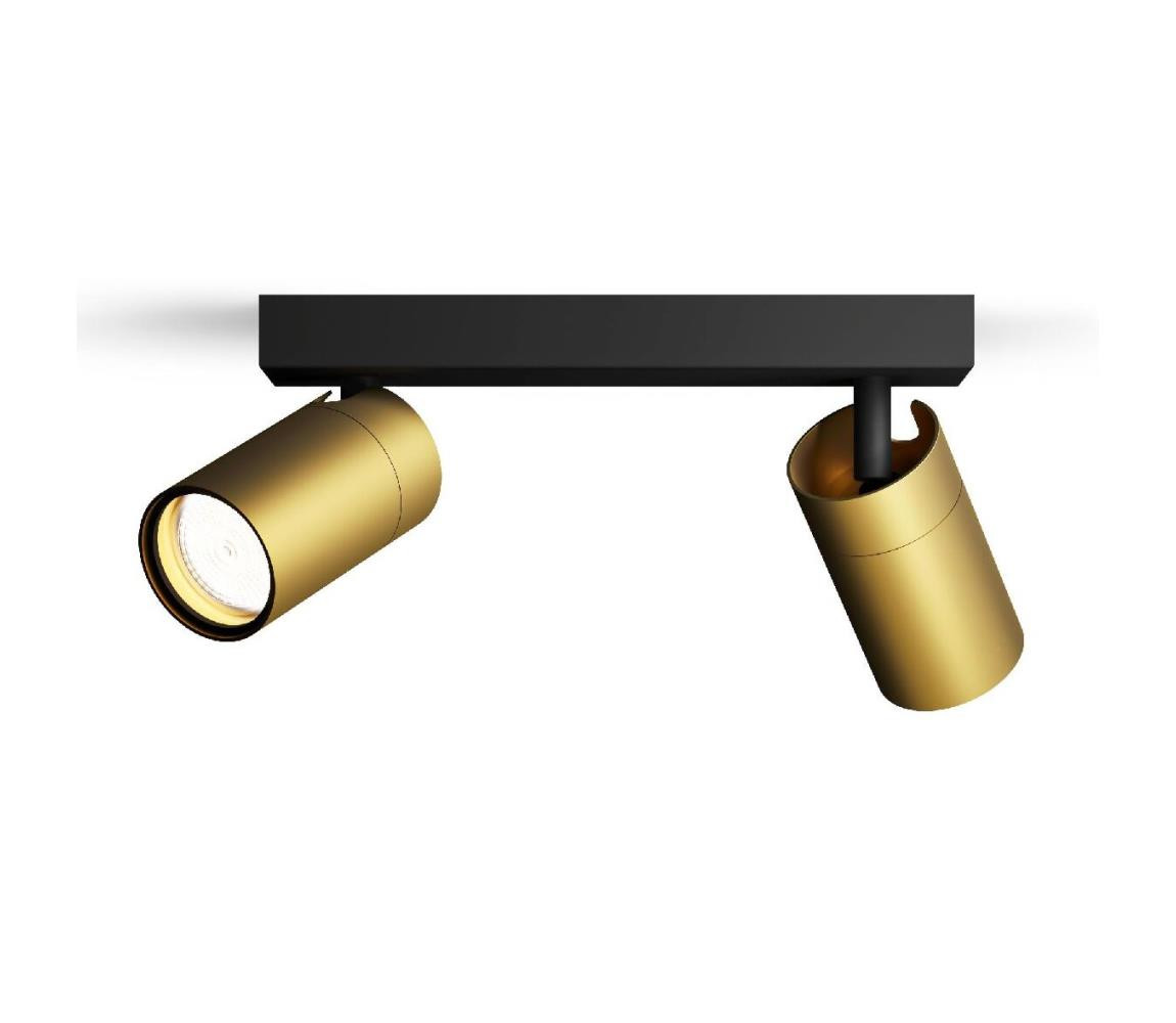 Philips Philips - Koupelnové bodové svítidlo IDRIS 2xGU10/5W/230V IP44 černá/zlatá