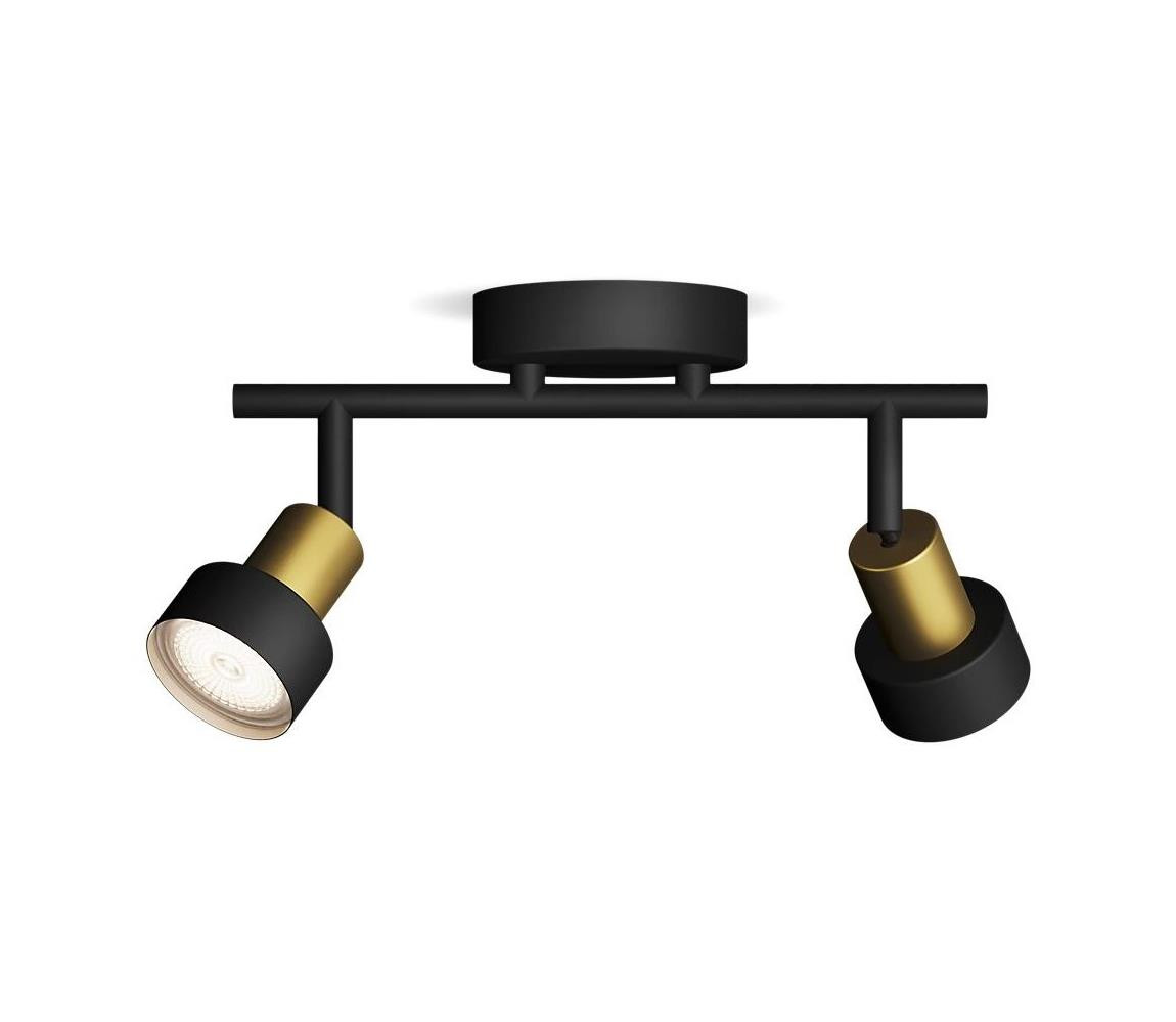 Philips Philips - Bodové svítidlo CONDUIT 2xGU10/5W/230V černá/mosaz