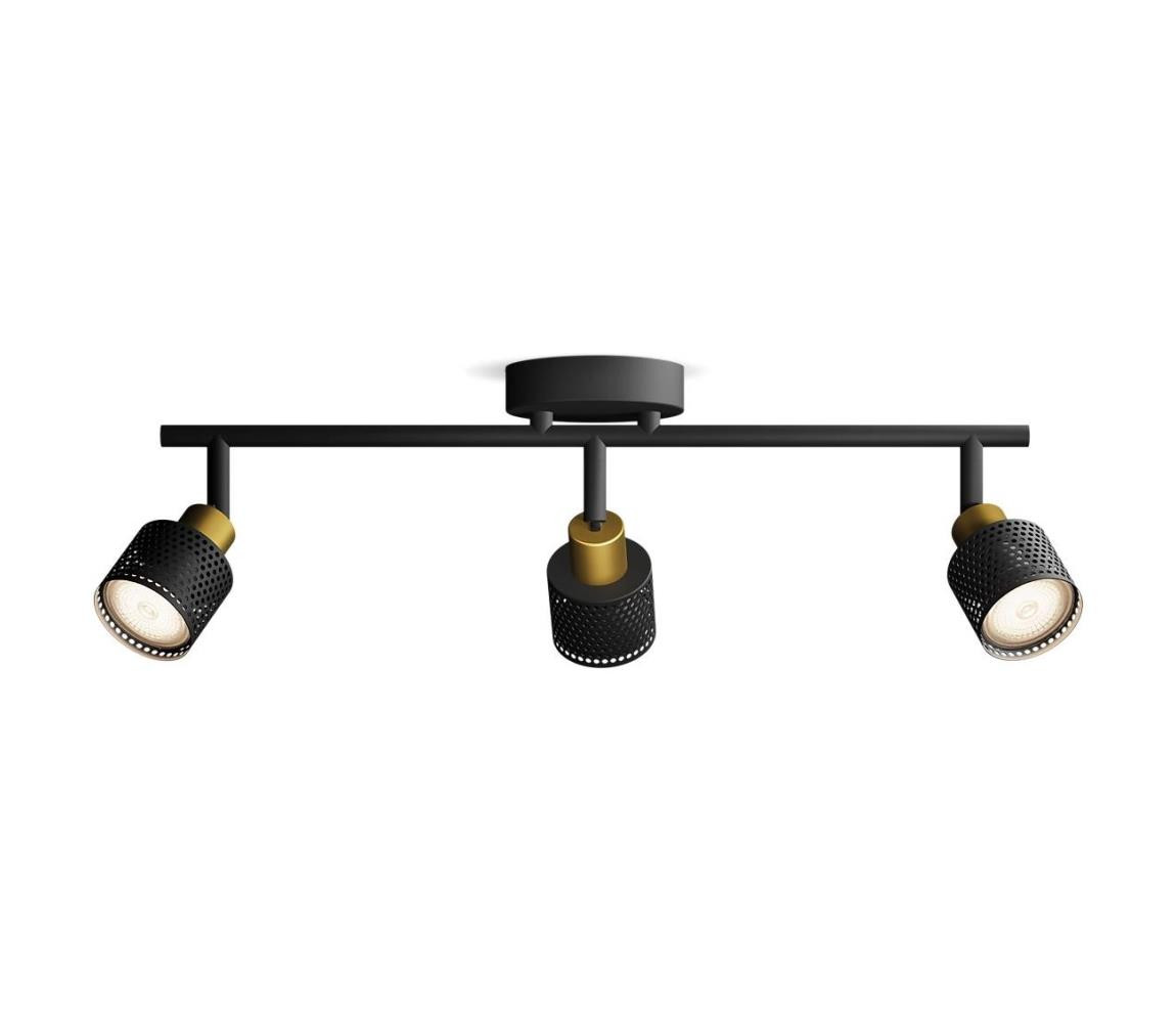 Philips Philips - Bodové svítidlo NIALL 3xGU10/5W/230V černá/mosaz