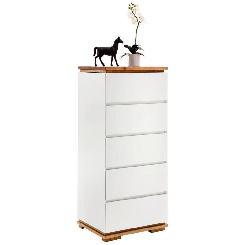 KOMODA, sukový dub, dub, bílá, barvy dubu, 51/115/40 cm