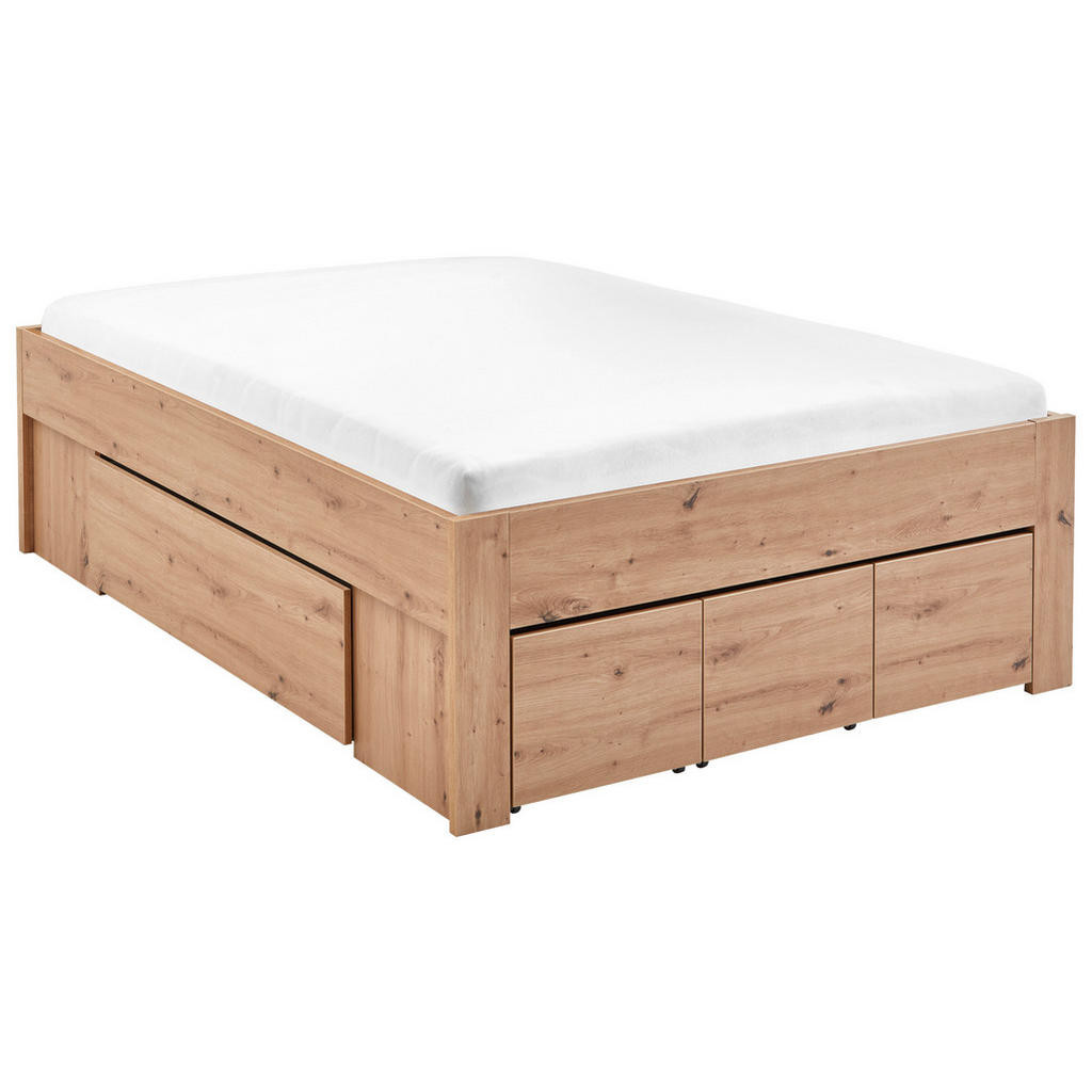 Carryhome POSTEL 140/200 cm, kompozitní dřevo, dub artisan