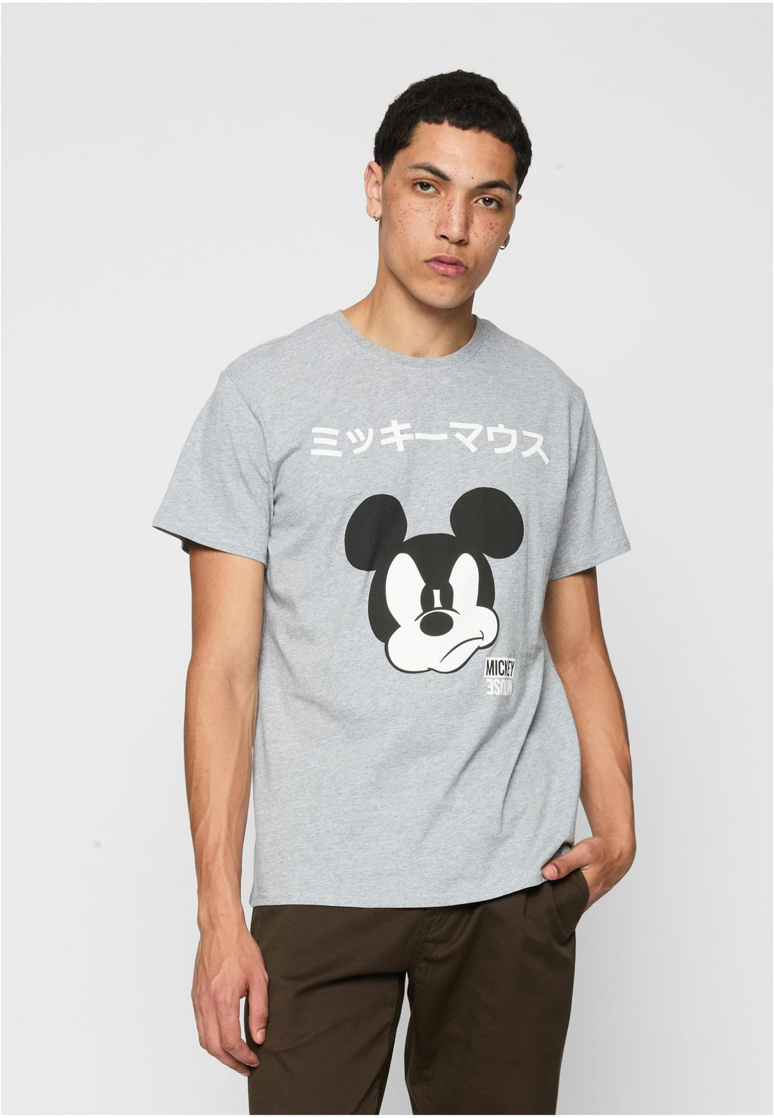 Pánské tričko Mickey Japanese šedé