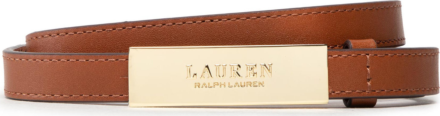 Dámský pásek Lauren Ralph Lauren New Plaque 412873090002 Hnědá