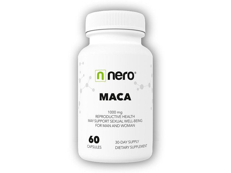 Nero Maca Root, Peruánský ženšen, 1000mg 60 kapslí