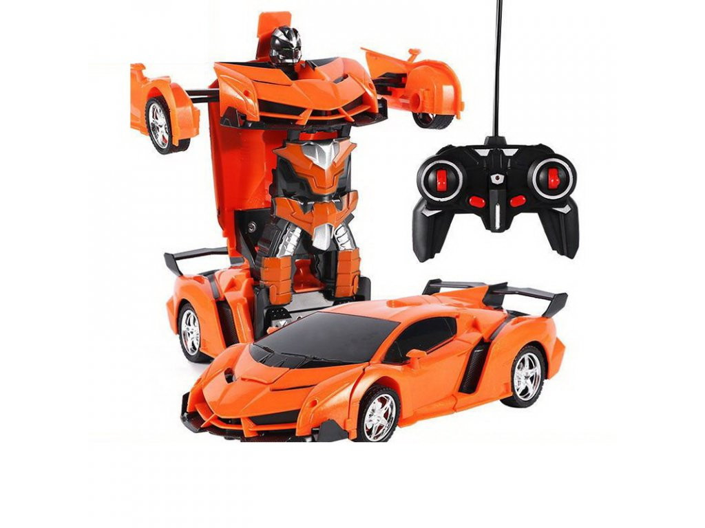 Mamido Mamido Auto Robot Transformers 2v1 na dálkové ovládání RC červený