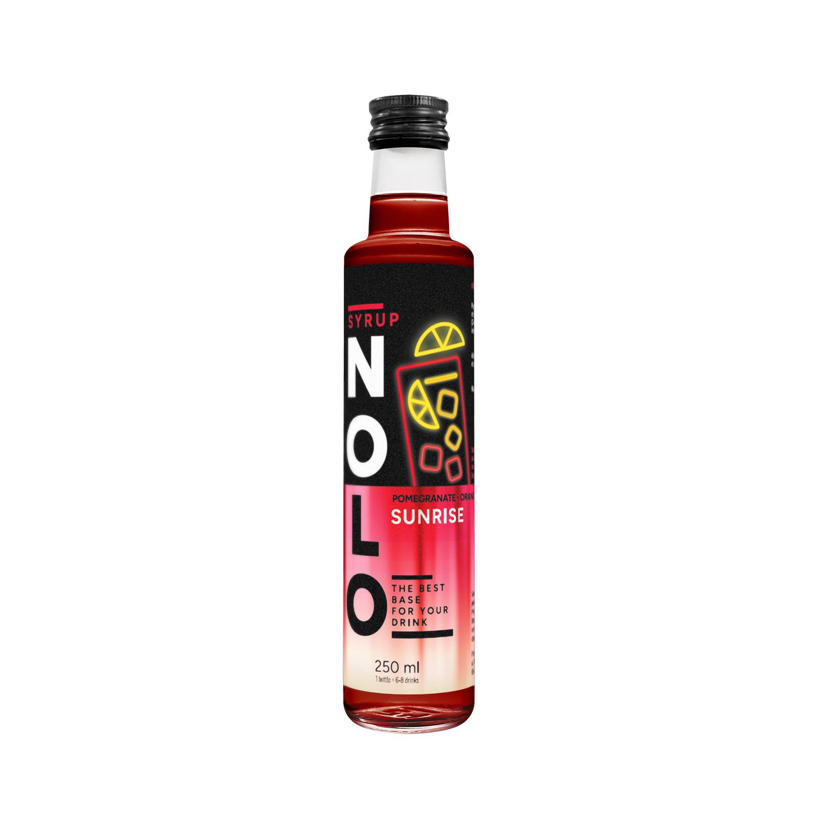 Sirup Nolo - Sunrise, granátové jablko, pomeranč, 0,25 l