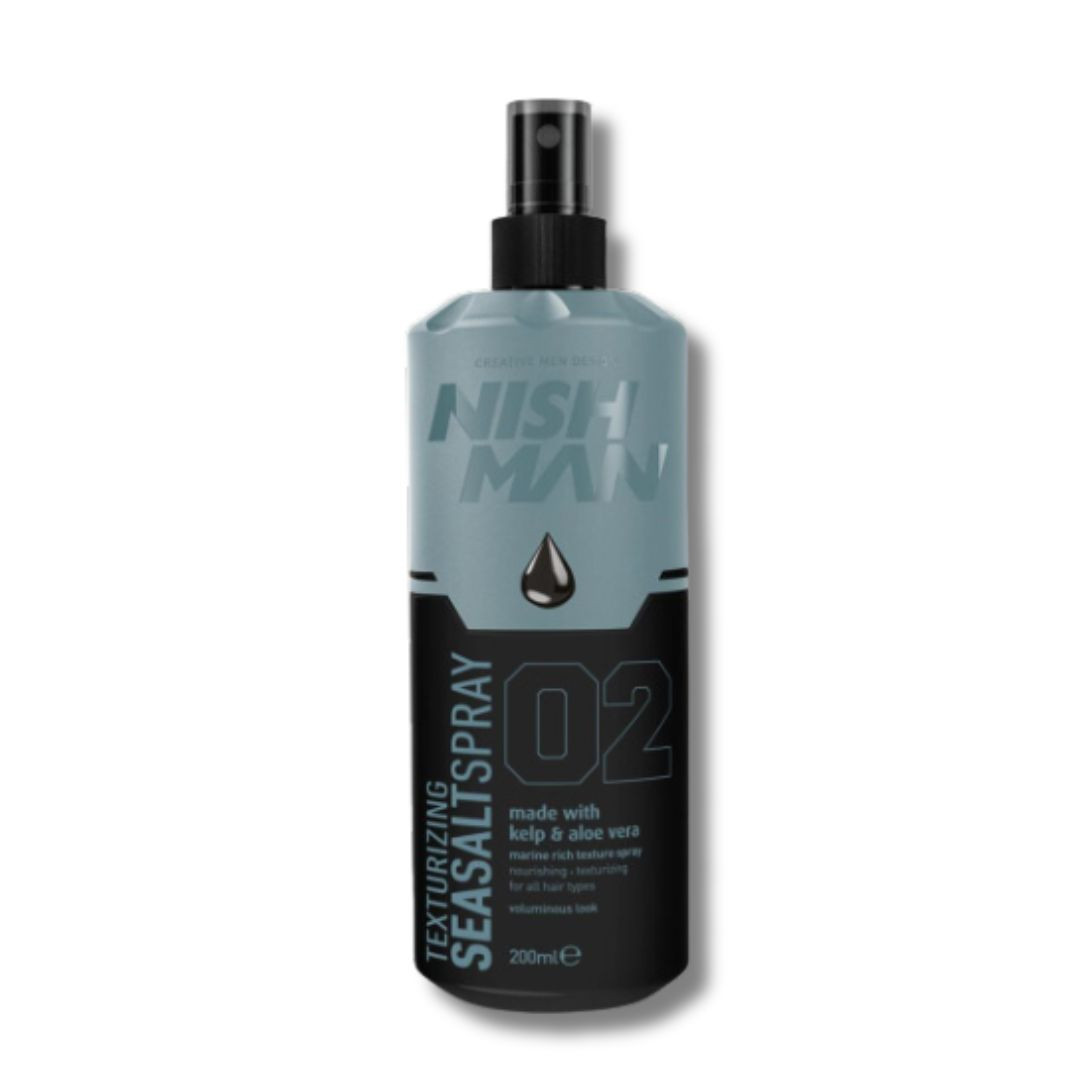 Nishman Texturizing Sea Salt Spray 02 - slaný sprej s obsahem aloe vera a mořské řasy, 200 ml
