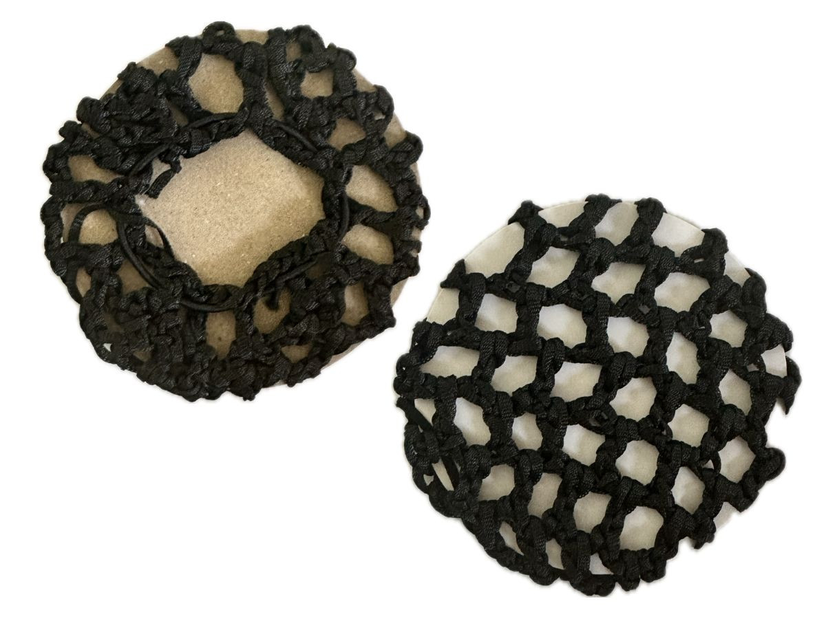 EF-ES Kontyháló - okrasná gumička se síťkou na drdol ČERNÁ