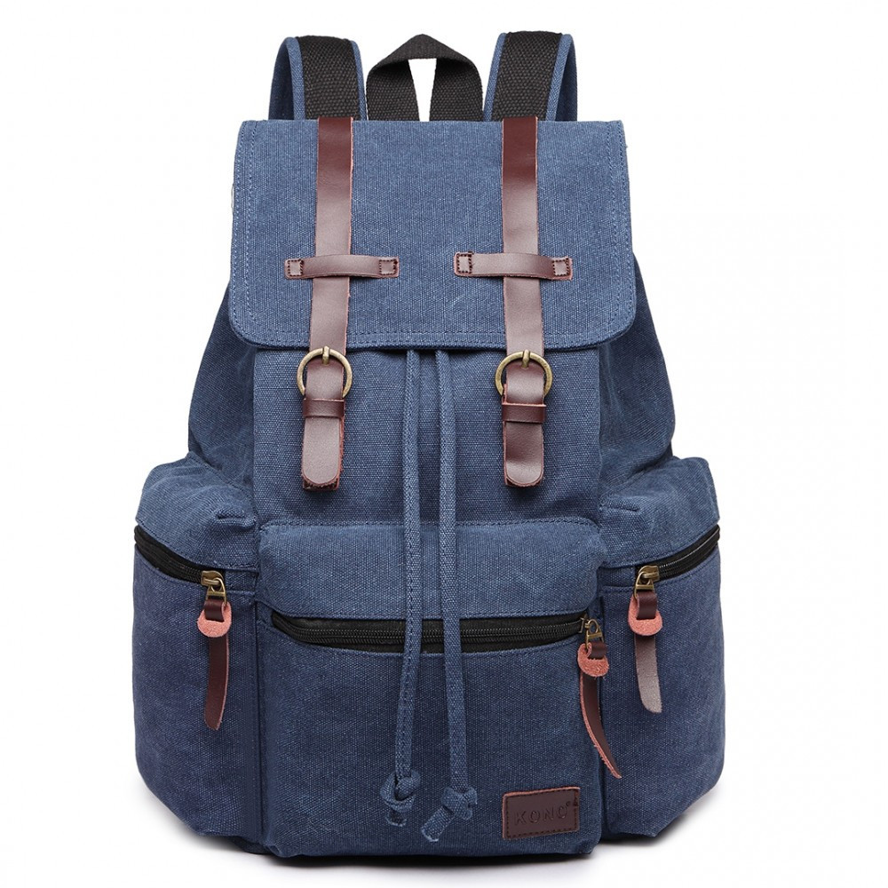 KONO plátěný outdoorový batoh - navy - 18L