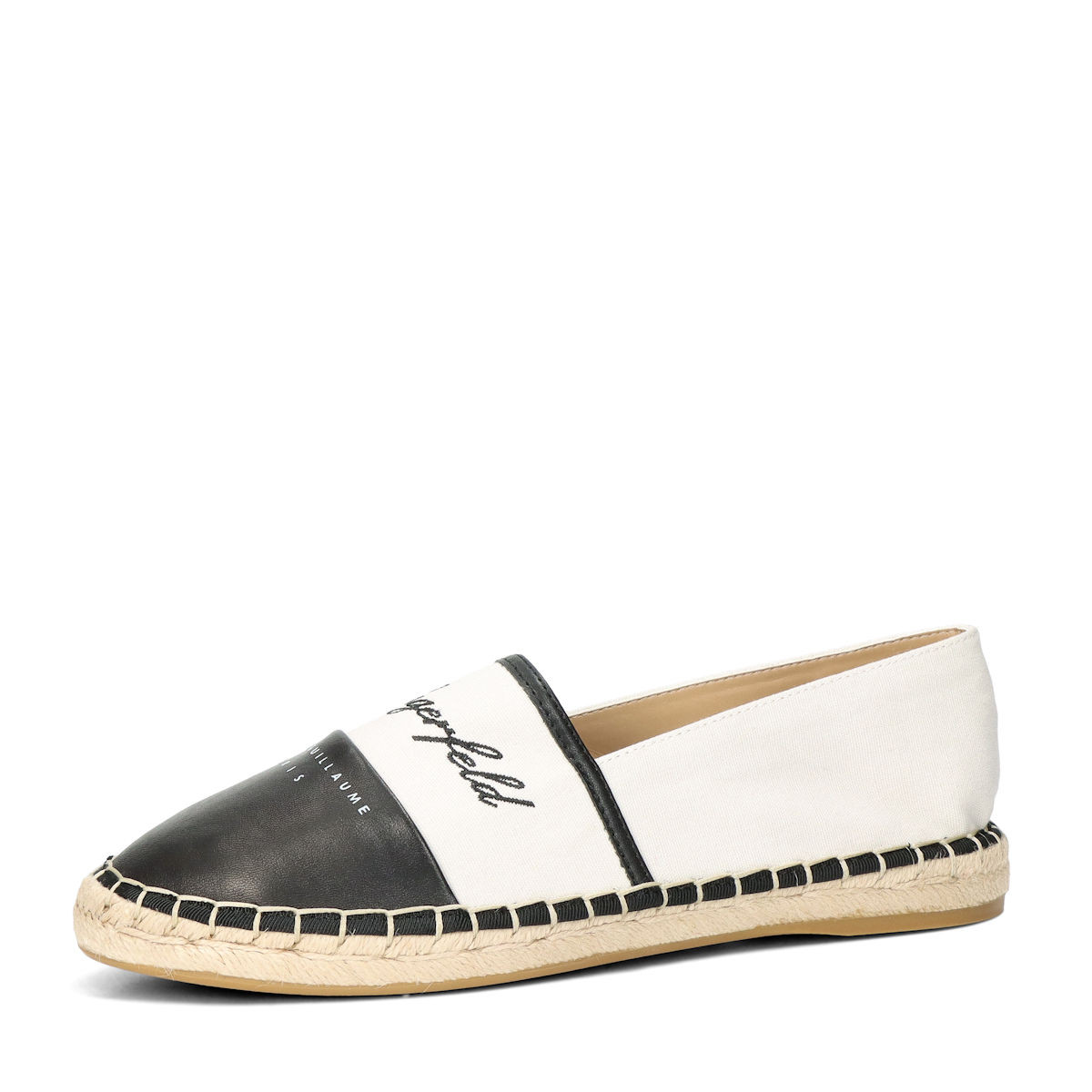 Karl Lagerfeld dámské módní espadrilky - černobílé - 36