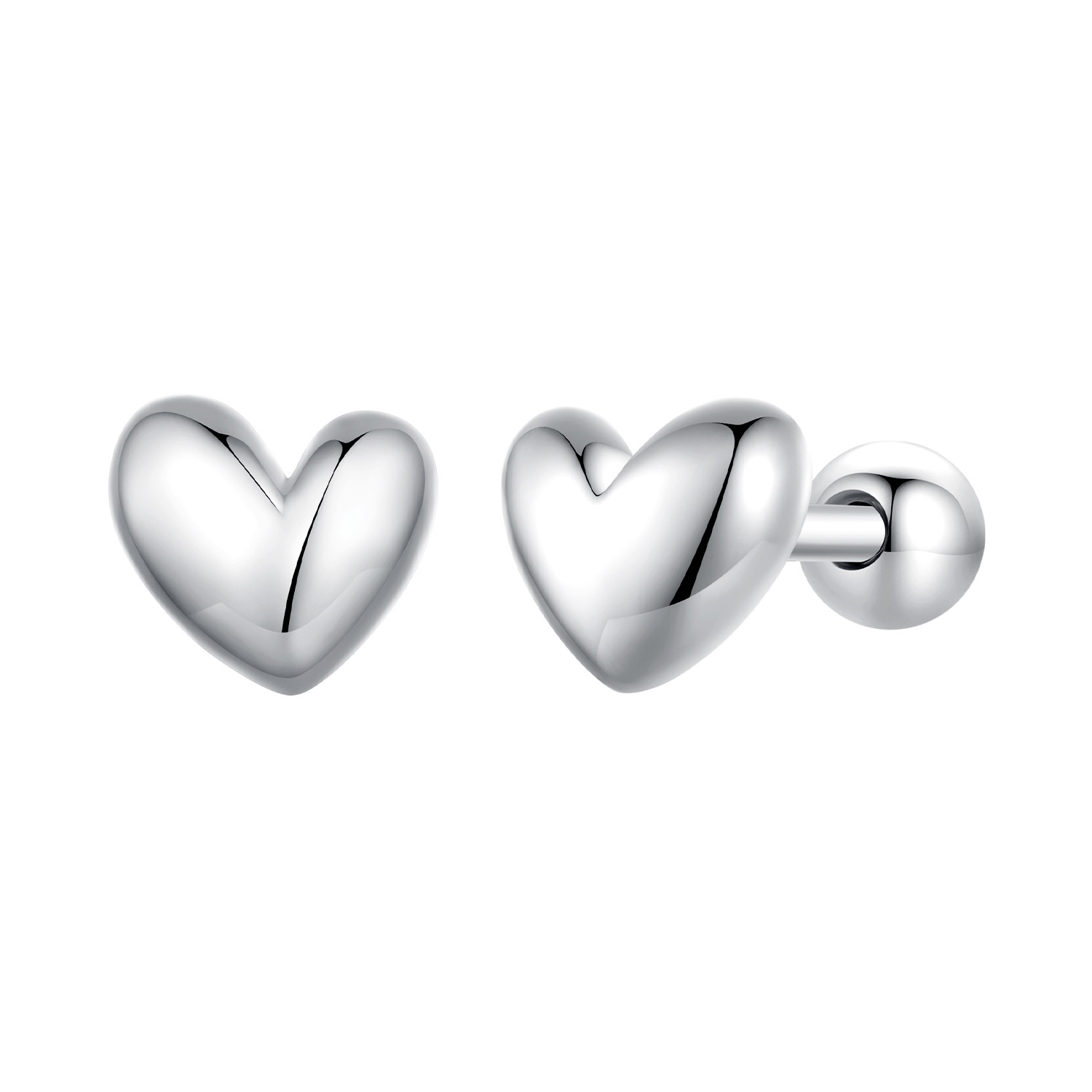 Royal Fashion stříbrné náušnice Srdce BSE886