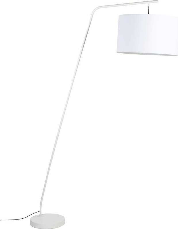 Bílá stojací lampa s textilním stínidlem (výška 220 cm) Martine – White Label