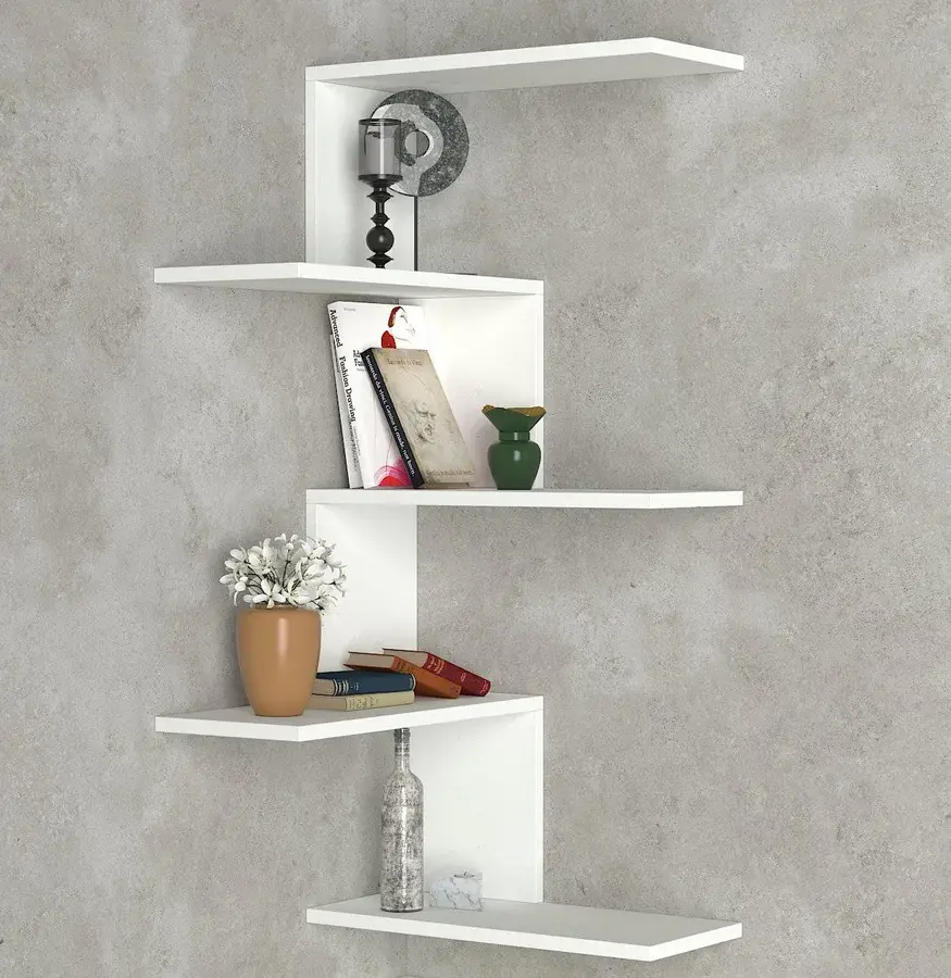 Casarredo Rohový policový regál MILDURA bílá