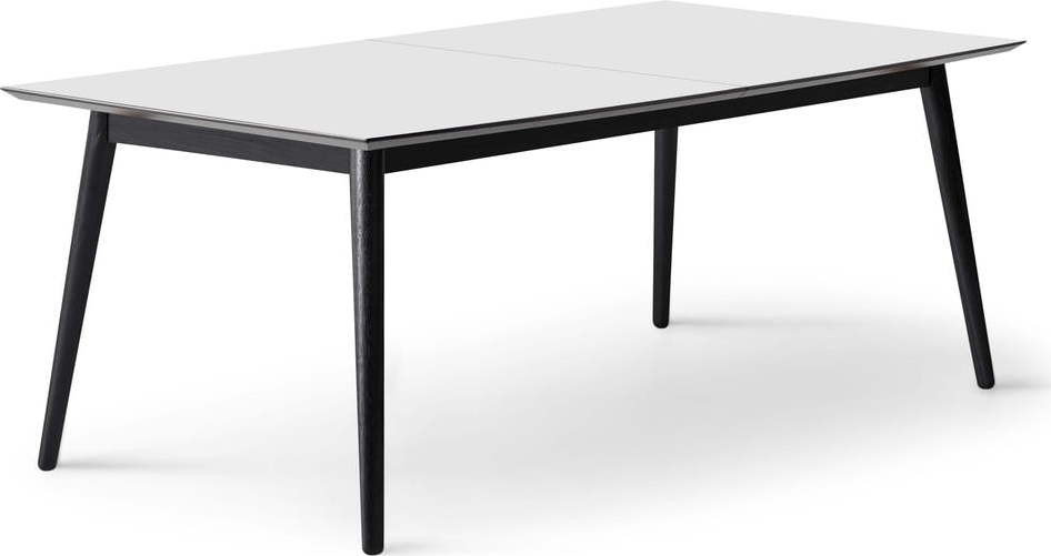 Bílo-černý rozkládací jídelní stůl s bílou deskou 100x210 cm Meza – Hammel Furniture