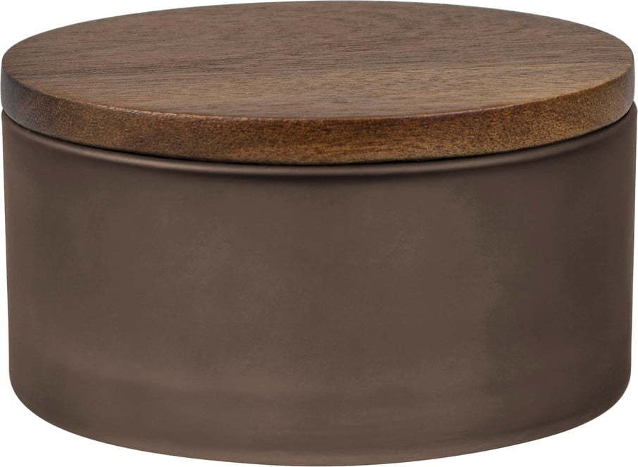 Hnědý skleněný koupelnový organizér na vatové tampony Modest – Mette Ditmer Denmark