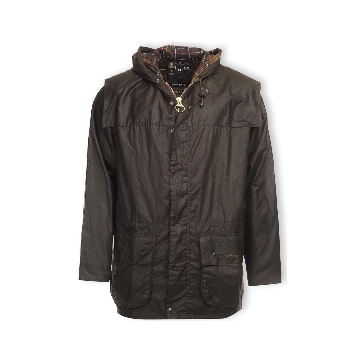 Barbour  Classic Durham Wax Jacket - Olive  Hnědá