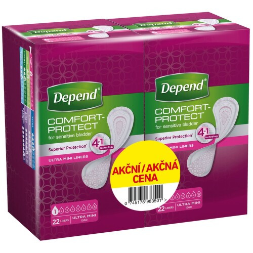 Depend Ultra Mini Inkont.vložky ž Duopack 2x22ks