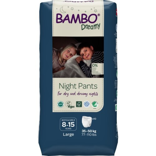 Bambo Dreamy Night Pants 8-15 Let kalhotky absorpční navlékací dětské, noční, 8-15 l